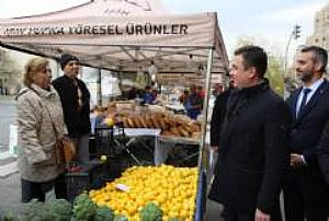 YENİMAHALLE İLÇE BAŞKANLIĞI KARDELEN PAZAR ESNAFI ZİYARETİ