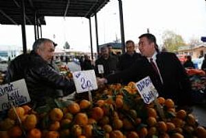 YENİMAHALLE İLÇE BAŞKANLIĞI KARDELEN PAZAR ESNAFI ZİYARETİ